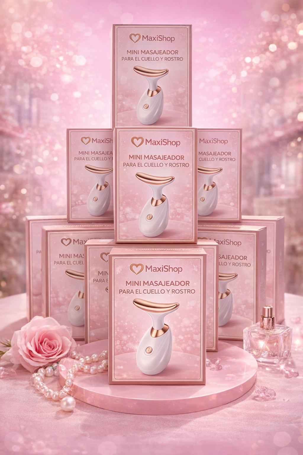 MAXISHOP - Masajeador Facial para el Cuello Blanco