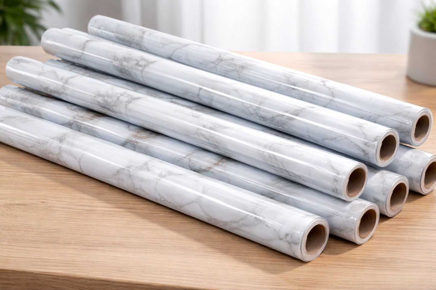 MAXISHOP - Lámina decorativa efecto mármol 60 x 300cm