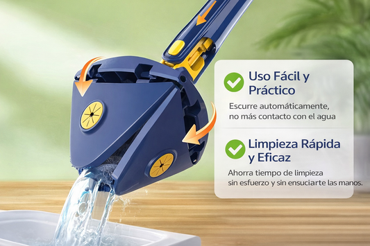 MAXISHOP - Fregona de Limpieza telescópica 360* autoescurrible
