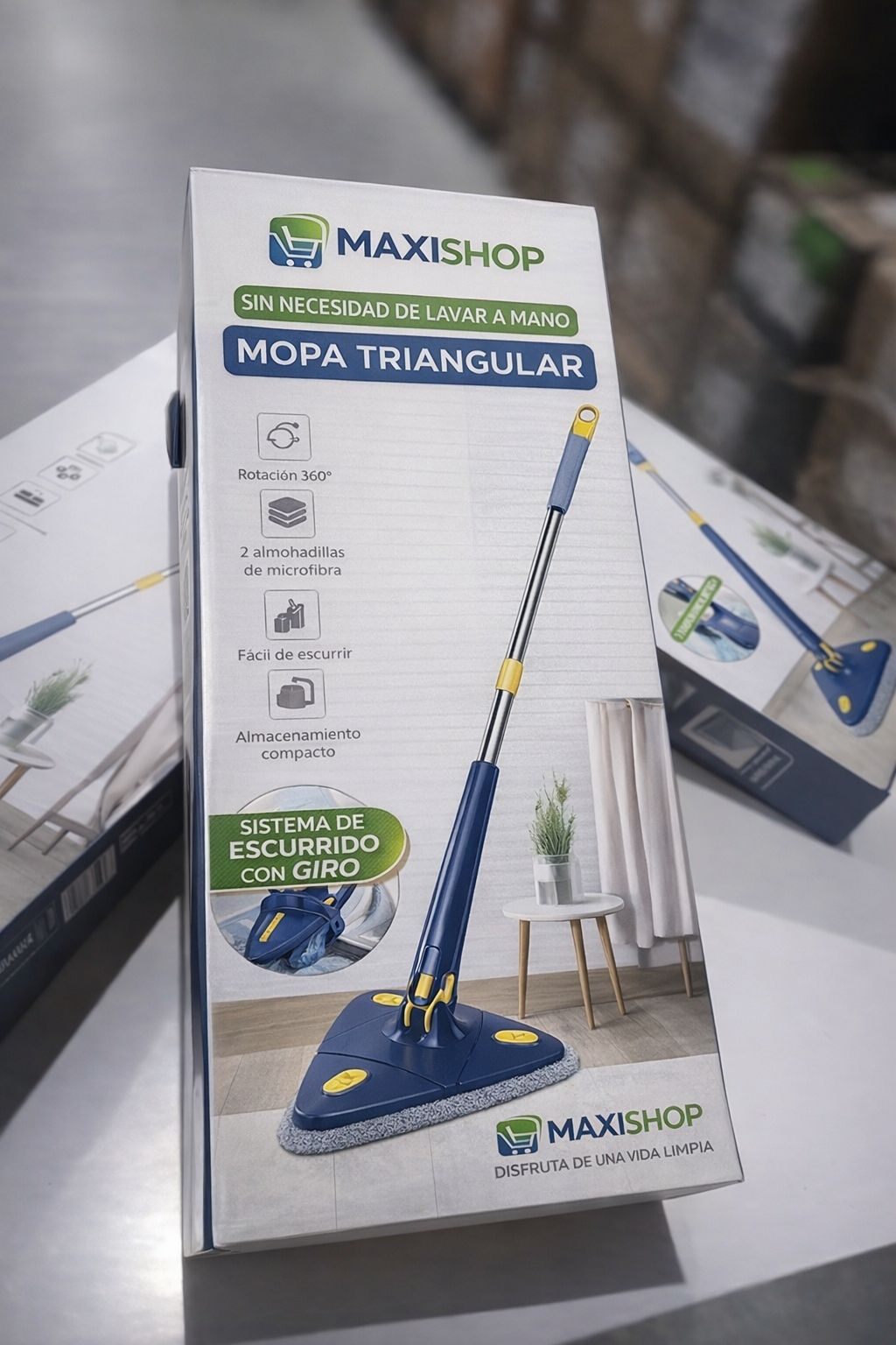 MAXISHOP - Fregona de Limpieza telescópica 360* autoescurrible