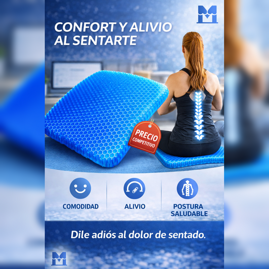 MAXISHOP - Cojín ergonómico de gel